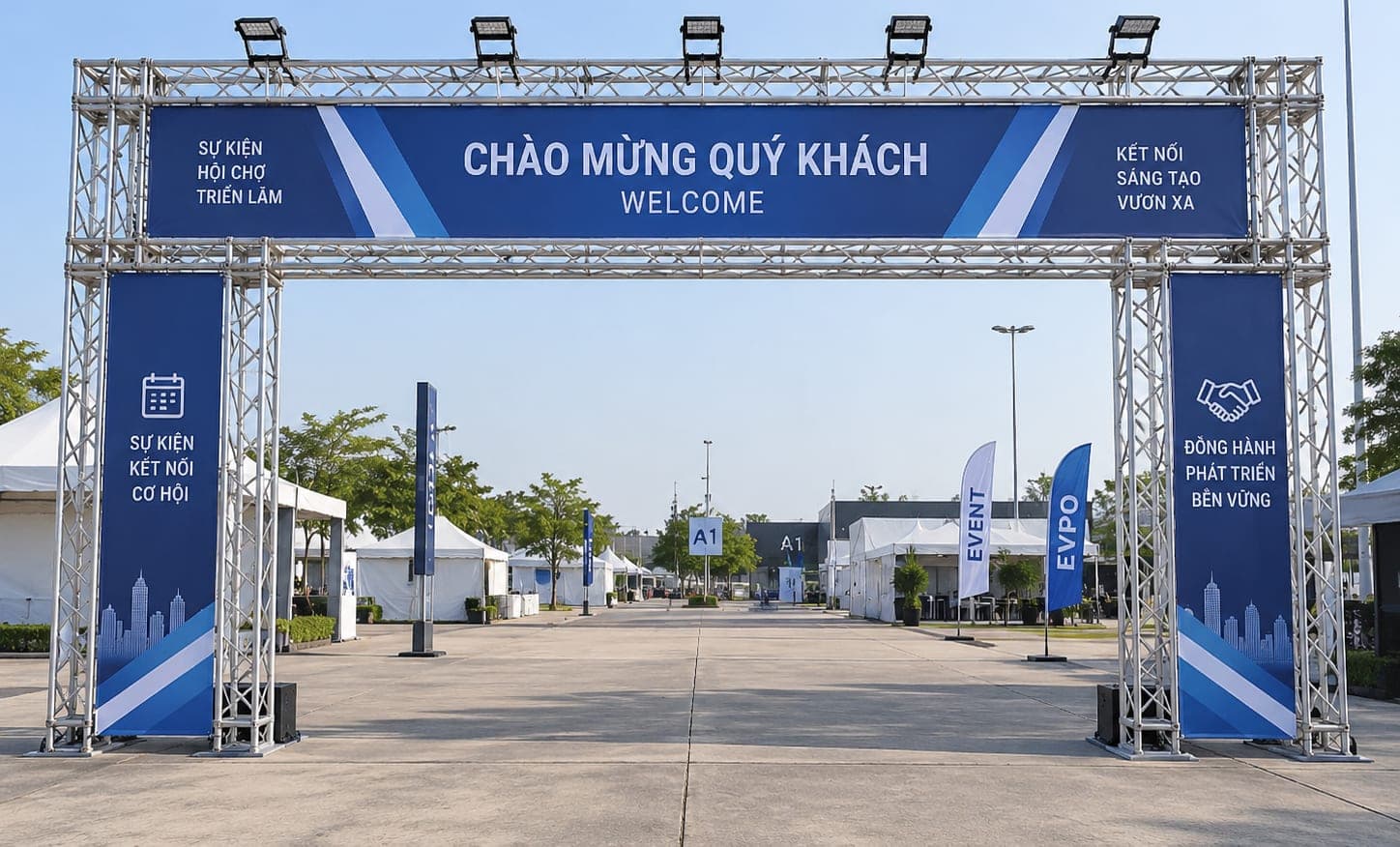 Cổng chào Khung Truss Nhôm / Sắt